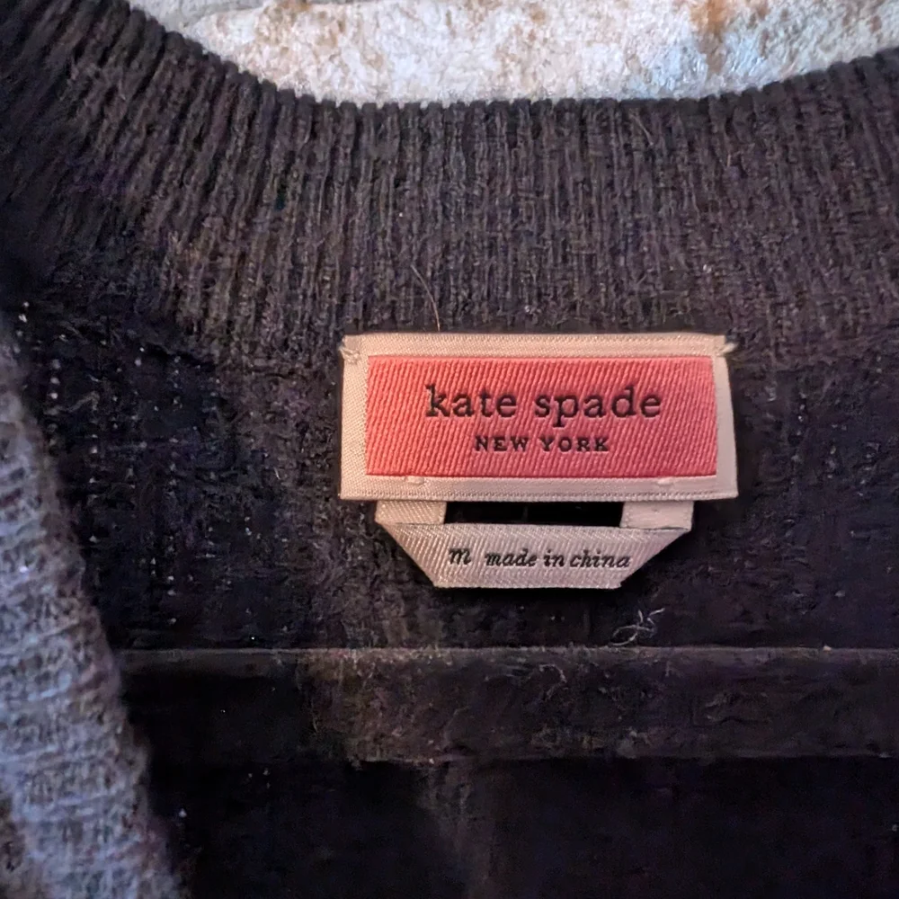Kate Spade Party Black Textured Medium Sweater - Picture 5 of 7